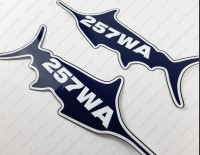 Sea Fox 257WA Boat Logo Decal Set of 2 x 8.25"